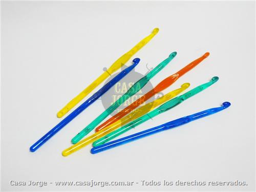 AGUJAS ALMENDRA CROCHET DE ACRILICO NUMERO 3,5 POR 12 UNIDADES